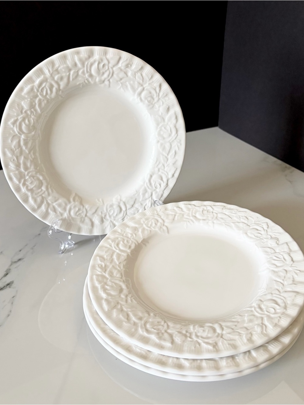 SET of 4 Old English Garden Salad Plates by Royal Albert
